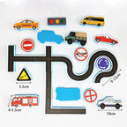 Bath toy cars foam traffic play set for kids bath time fun