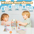 Balance Tower wooden stacking and counting game for kids ages 3+