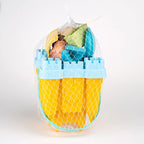 Beach sand castle play set with bucket and molds, outdoor toy for kids ages 3 and up