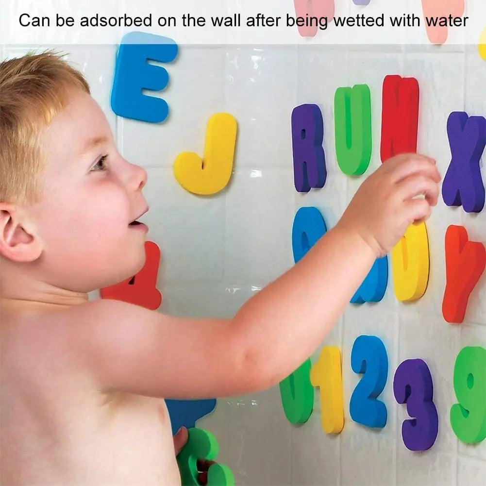 Bath letters and numbers colorful EVA foam set, 26 letters and 10 digits for kids