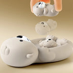 Bath toys otter family 4-piece set, safe plastic kids water play figures