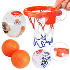 Bath basketball set with suction cup hoop and 2 balls, kids bath toy