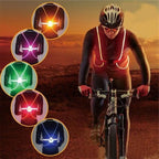 360 degree reflective LED safety vest with fiber optic lights for night running and cycling