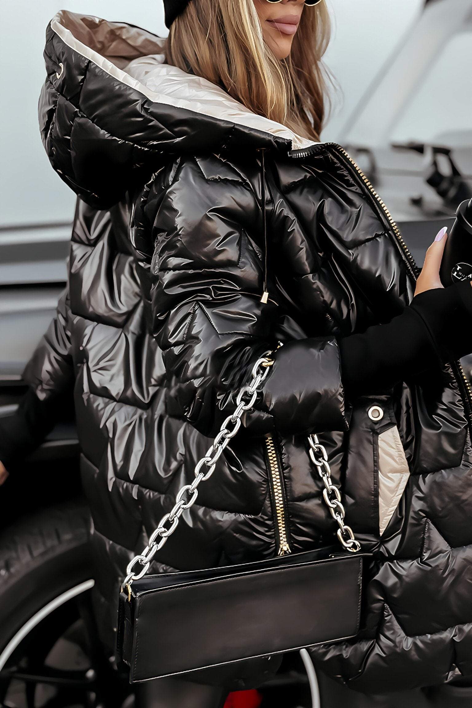 Women's transitional coat in elegant relaxed fit, available in Brown, Grey, Beige and Black