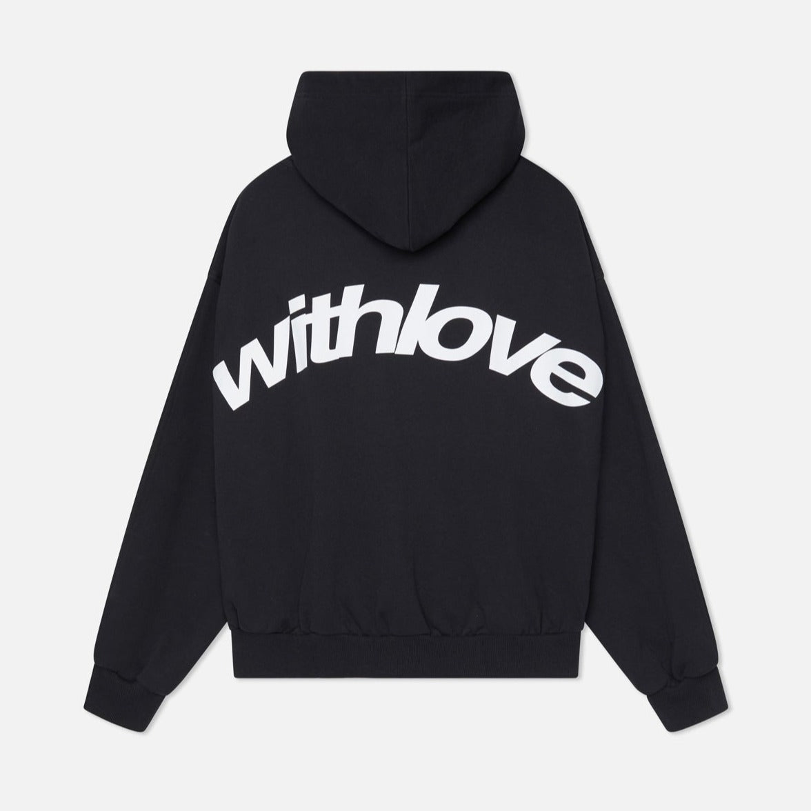 Women's minimalist hoodie drawstring-free cotton blend in navy, grey and black