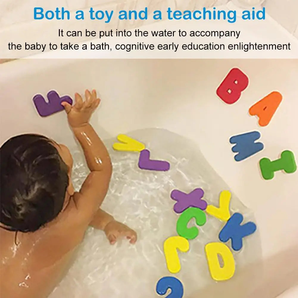 Bath letters and numbers colorful EVA foam set, 26 letters and 10 digits for kids