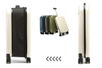 360 degree foldable hard shell travel suitcase with spinner wheels and combination lock