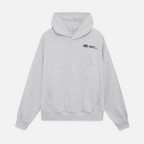 Women's minimalist hoodie drawstring-free cotton blend in navy, grey and black