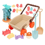 Beach sand play cart set for kids, plastic outdoor toy 35.5x38x18 cm