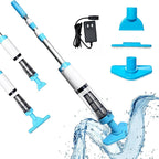 Cordless 3-in-1 rechargeable pool vacuum cleaner, 10W motor, 90 min runtime
