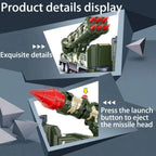 Military toy truck with pull-back mechanism, light and sound effects, ages 3+
