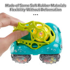 Toy car rolling ball ride-on playset for kids, available in green and red