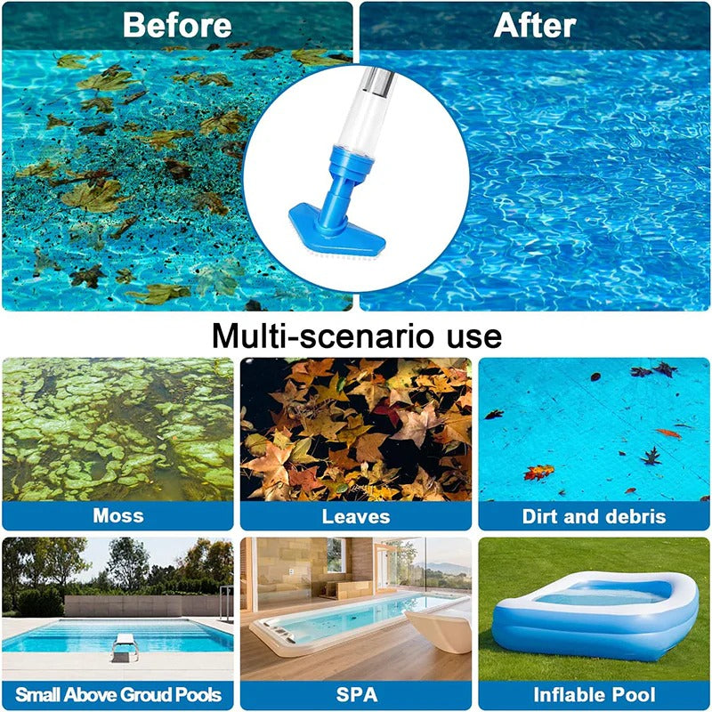 Cordless 3-in-1 rechargeable pool vacuum cleaner, 10W motor, 90 min runtime