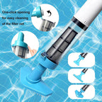 Cordless 3-in-1 rechargeable pool vacuum cleaner, 10W motor, 90 min runtime