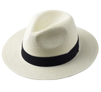 Men's Panama hat wide brim paper straw summer sun hat