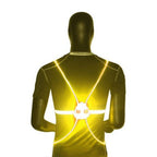 360 degree reflective LED safety vest with fiber optic lights for night running and cycling