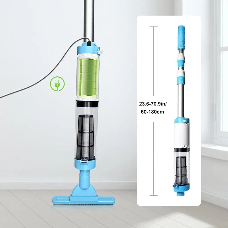 Cordless 3-in-1 rechargeable pool vacuum cleaner, 10W motor, 90 min runtime