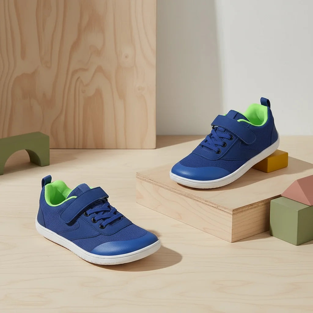 Kids barefoot sneakers breathable lightweight with anti-slip rubber sole