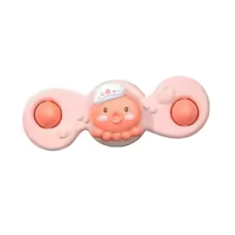 Bath spinner toys with suction cup for baby bath, colorful spinning toy for toddlers