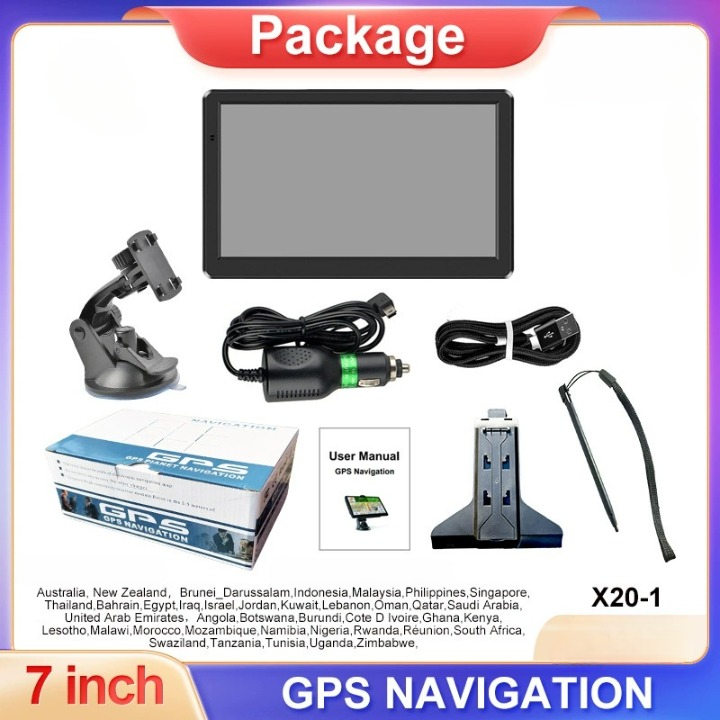 7 inch GPS navigation system for car and truck with real-time traffic and AU EU maps