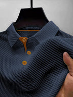 Men breathable polo shirt modern fit classic collar