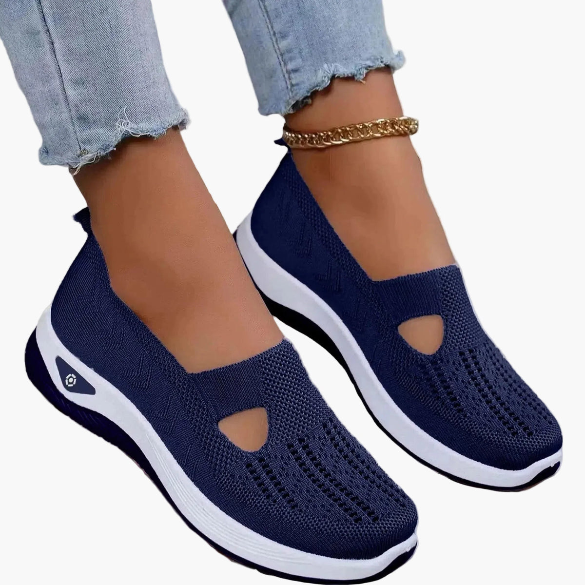 Orthopedic Shoes Women Breathable Knit Sneakers Arch Support Anti Slip