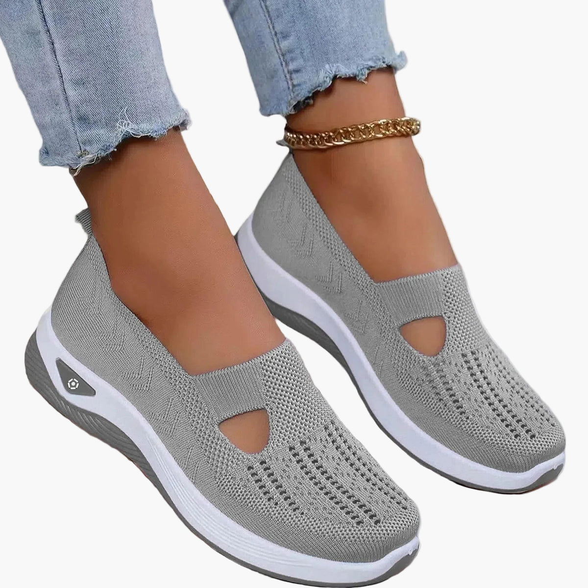 Orthopedic Shoes Women Breathable Knit Sneakers Arch Support Anti Slip