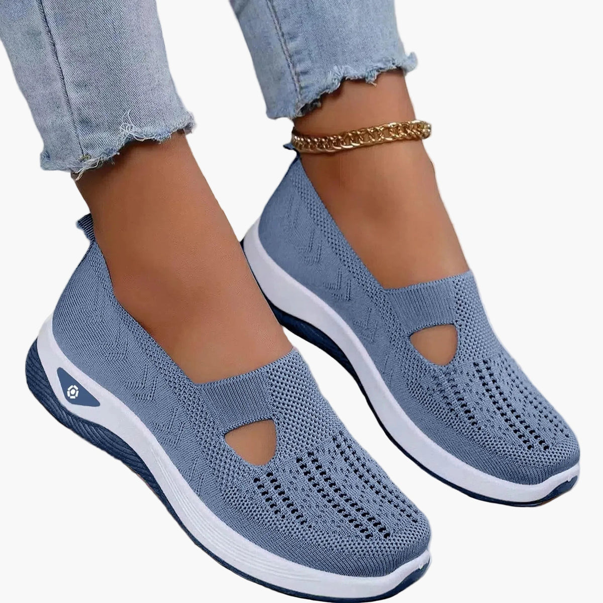 Orthopedic Shoes Women Breathable Knit Sneakers Arch Support Anti Slip