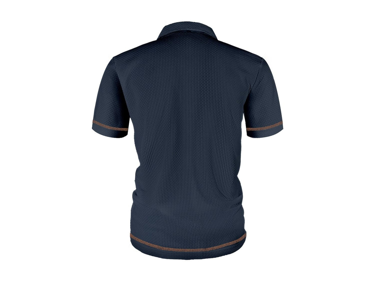 Men breathable polo shirt modern fit classic collar