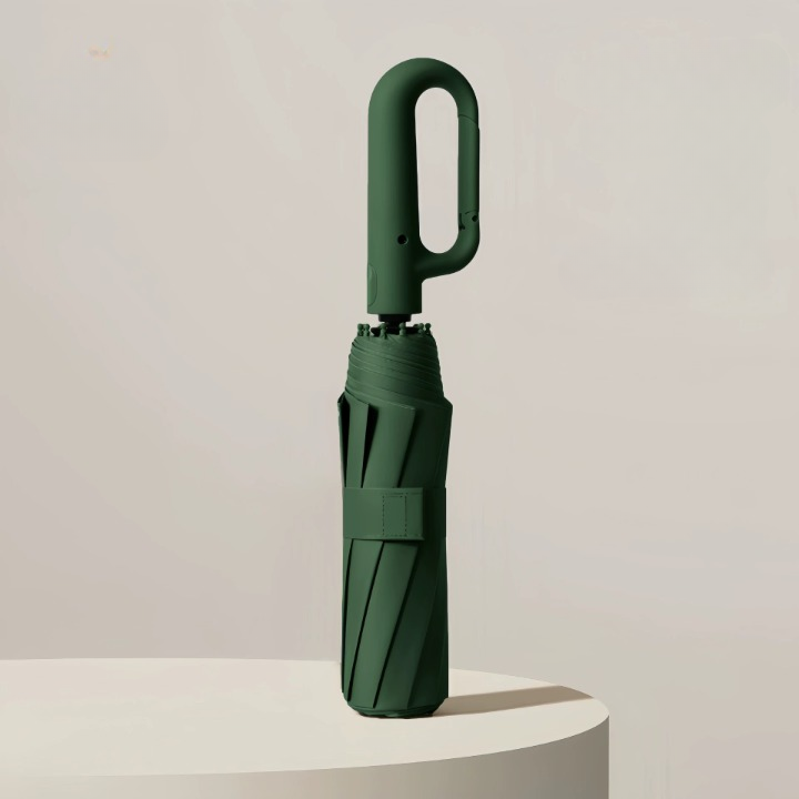 Umbrella Windproof Automatic Folding Carabiner Clip Reflective Strip
