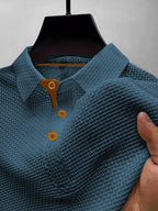 Men breathable polo shirt modern fit classic collar