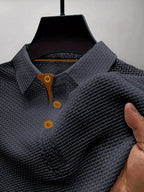 Men breathable polo shirt modern fit classic collar