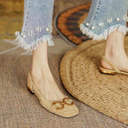 Women's slingback shoes low block heel with contoured footbed, 5 colors