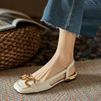 Women's slingback shoes low block heel with contoured footbed, 5 colors