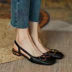 Women's slingback shoes low block heel with contoured footbed, 5 colors
