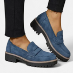 Women's slip-on loafers with bold chunky sole, summer casual shoes
