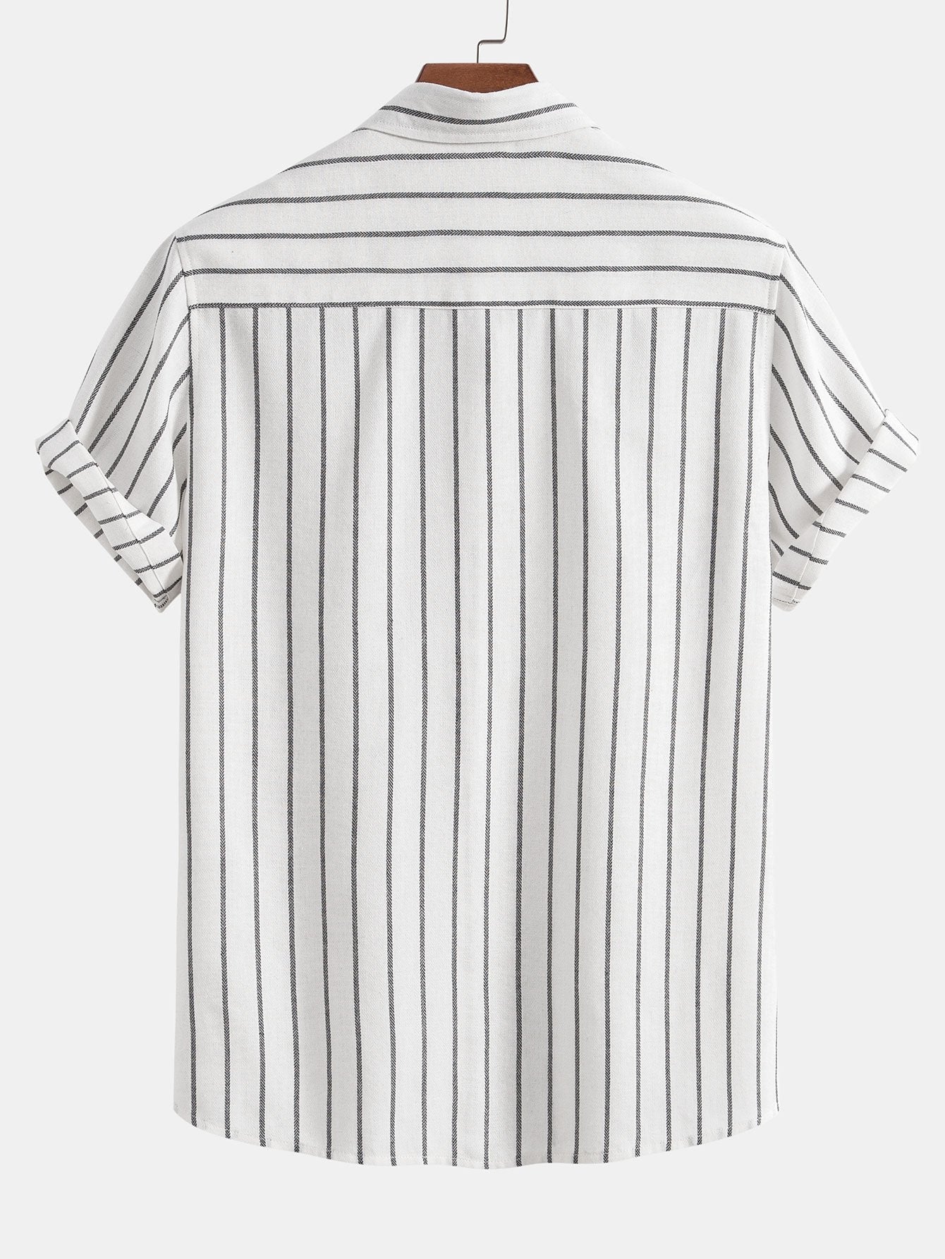 Men's linen shirt and pants set, breathable summer two-piece outfit in navy, white and black