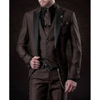 Men 3 piece suit set blazer waistcoat trousers tailored modern fit