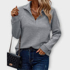 Women V-Neck Zip Jumper in multiple colours sizes S to 2XL