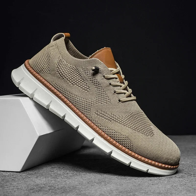 Men's breathable comfort shoes slip-on casual faux leather, EU 36-50