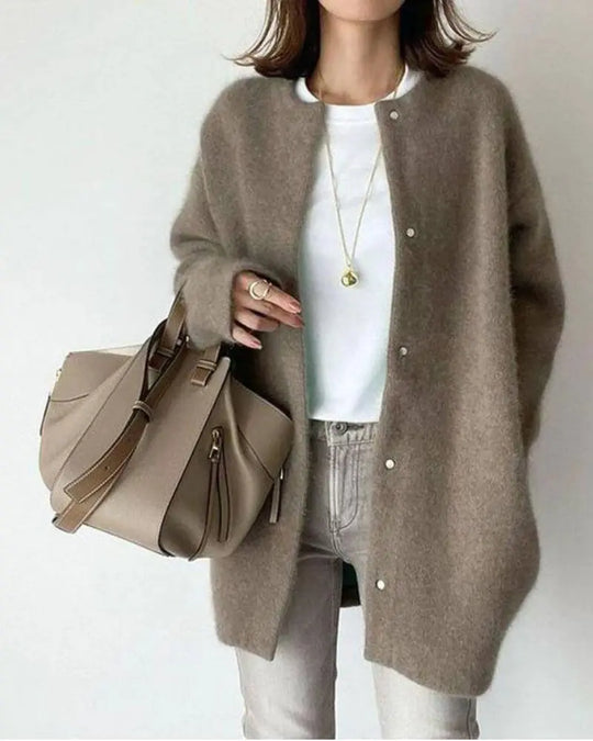 Cardigan | Women's Mohair Wool, Lightweight Knit | Pockets, Relaxed Fit