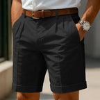 Men's tailored shorts breathable structured fit for summer, smart casual