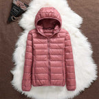 Women waterproof lightweight jacket with removable adjustable hood
