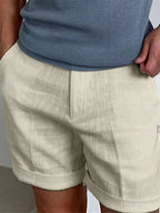Men's casual summer shorts with side pockets, relaxed fit, solid colour