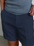 Men's casual summer shorts with side pockets, relaxed fit, solid colour