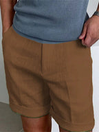 Men's casual summer shorts with side pockets, relaxed fit, solid colour