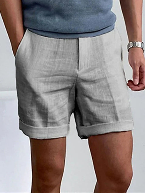 Men's casual summer shorts with side pockets, relaxed fit, solid colour