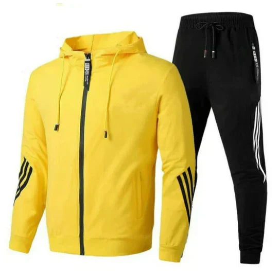 Men's Velvet Tracksuit Set | Cotton Mix, All Seasons