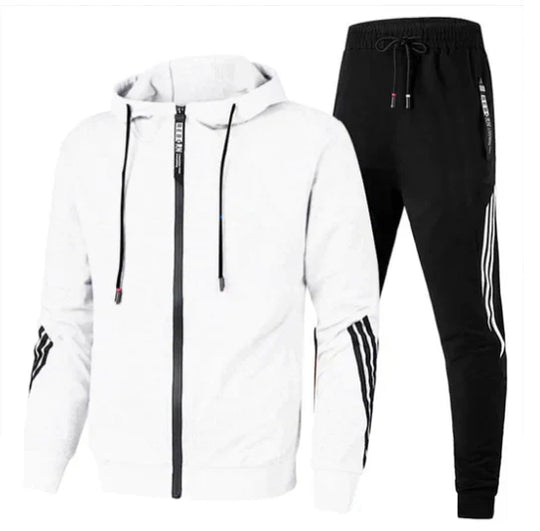 Men's Velvet Tracksuit Set | Cotton Mix, All Seasons