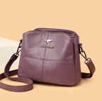 Women vegan leather handbag spacious structured design multiple colors